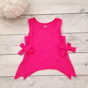Hot Pink Side Bow Accent Tank Top - Size 18-24 M